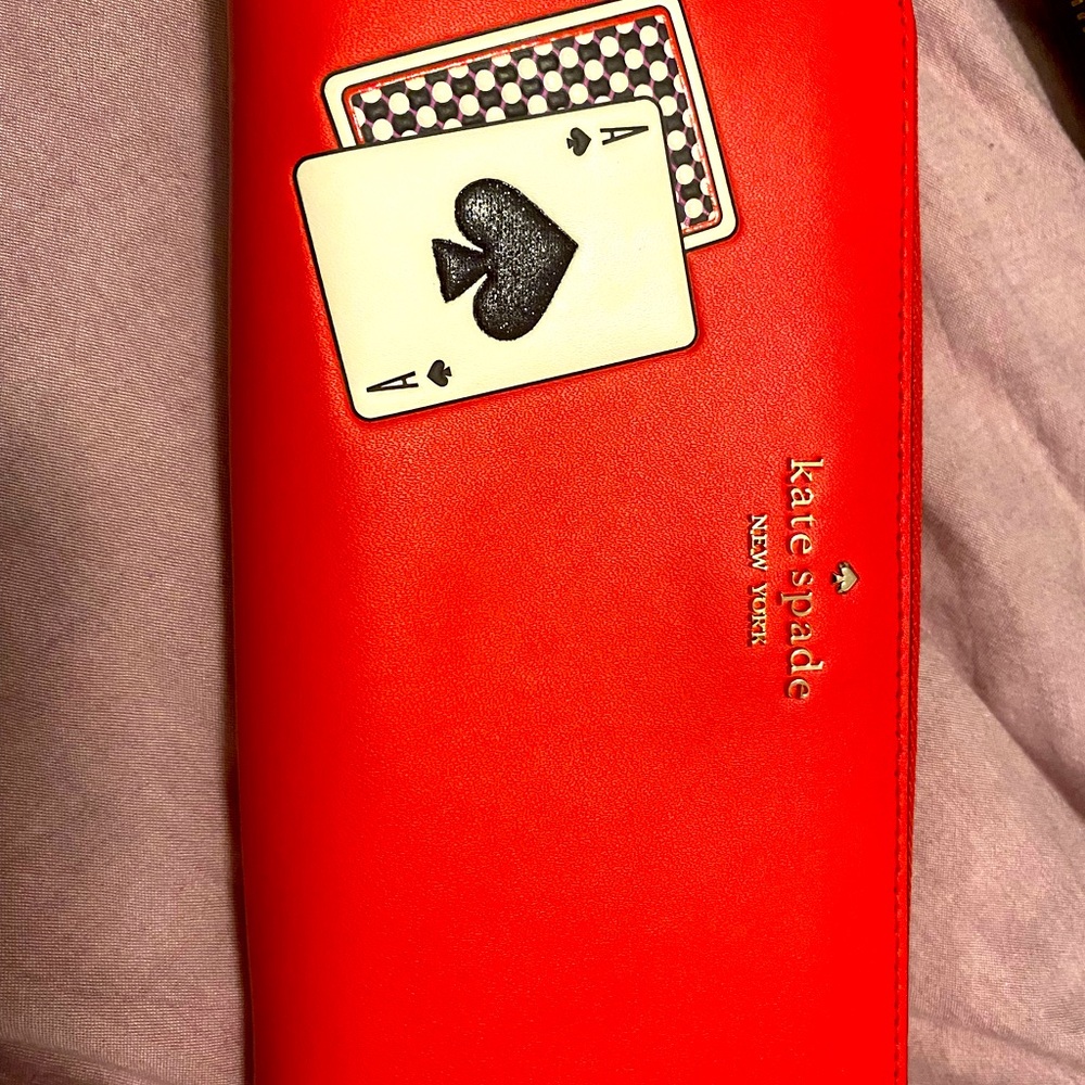 Kate spade Ace of spade red leather wallet